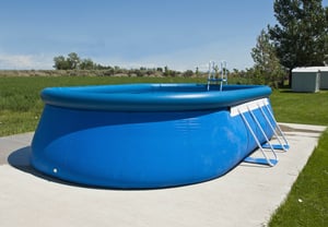 above ground swimming pool -. miękki basen boczny