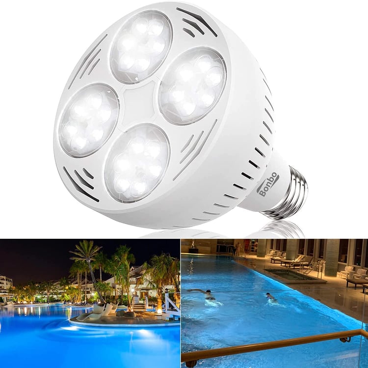  Waterproof 120V 40W Colorful LED Pool Light Bulb for Inground Swimming  Pool,Fit in for Pentair and Hayward Pool Light Fixtures (120V RGBW) :  Patio, Lawn & Garden