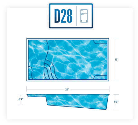 D Series Fiberglass Pools | River Pools & Spa