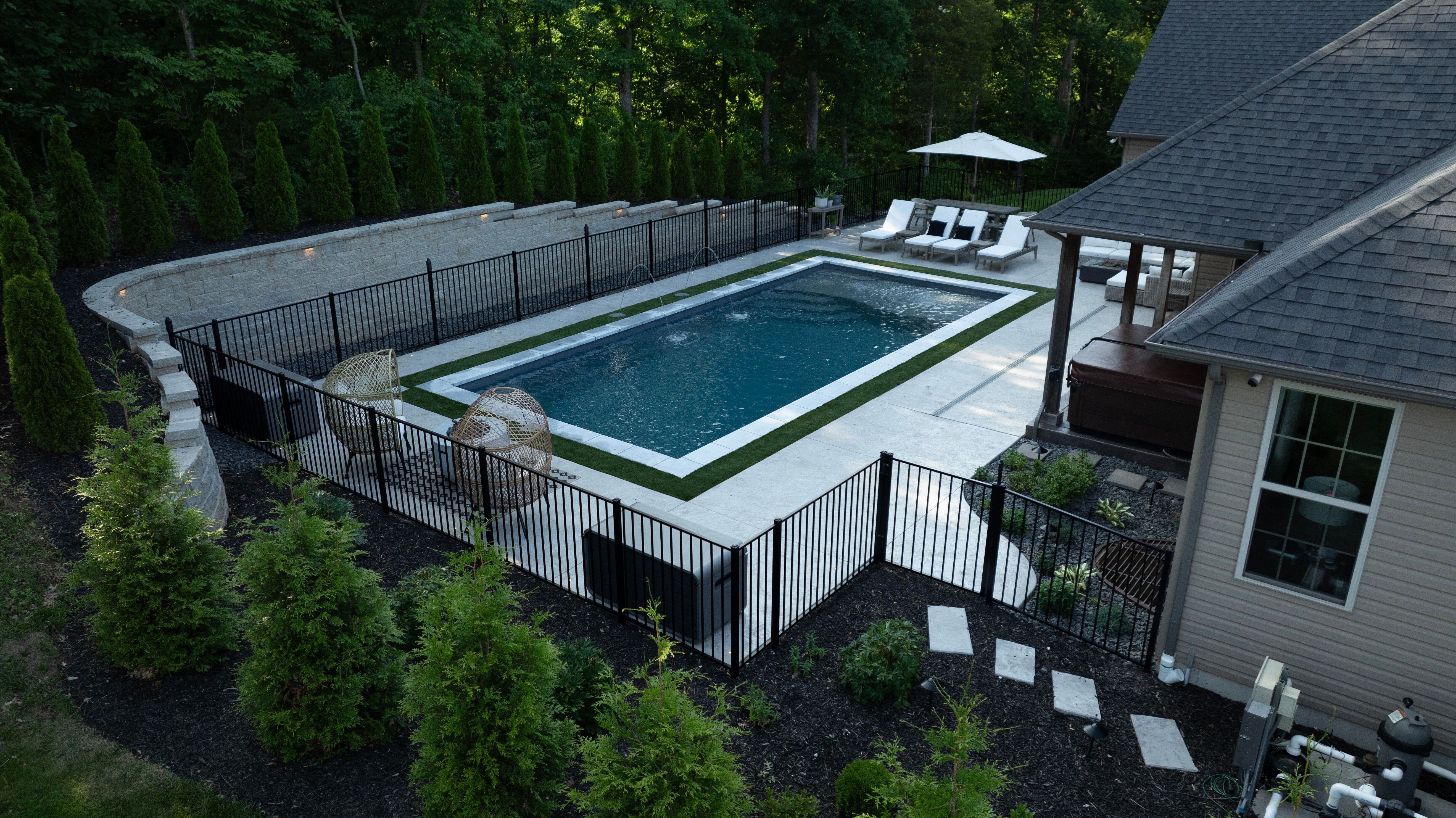 River Pools D36 Fiberglass Inground Pool; Color Diamond Sparkle; Installed by River Pools St. Louis 4