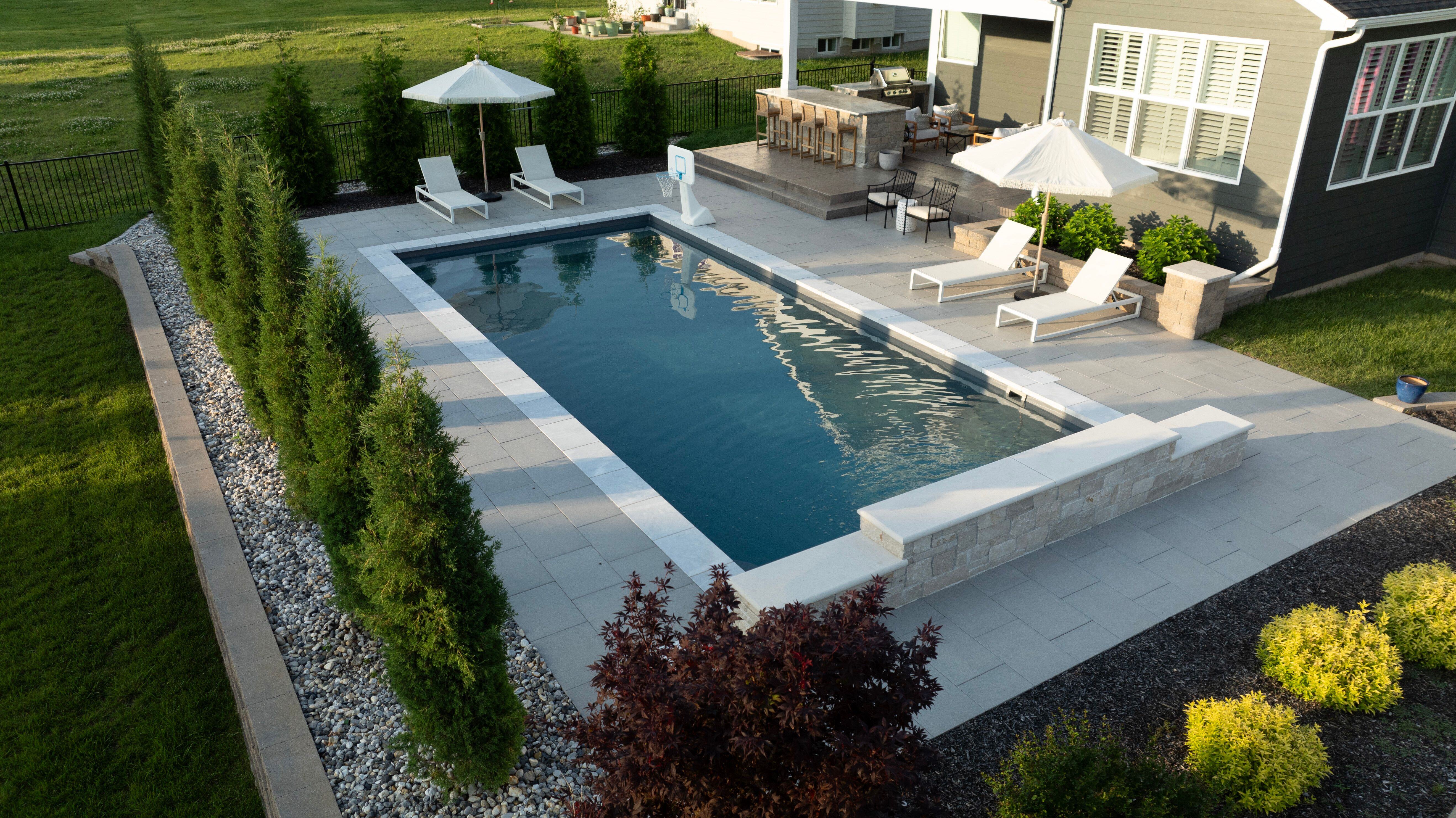 River Pools R40 Fiberglass Inground Pool; Color Diamond; Installed by River Pools St. Louis 4